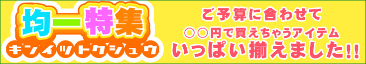 ご予算に合わせて、○○円から買えちゃうアイテム揃えました！