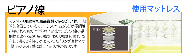 ピアノ線使用マットレス