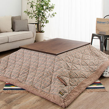 アメリカの伝統的なガンクラブチェック柄の薄掛けコタツ布団♪正方形