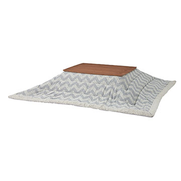 紋章をデザインしたシェブロン柄の薄掛けコタツ布団♪長方形