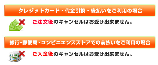 返品・キャンセルについて