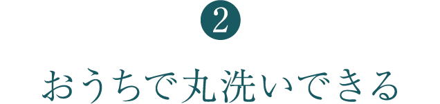 おうちで丸洗いできる