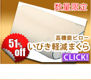 いびき軽減まくら　51％off