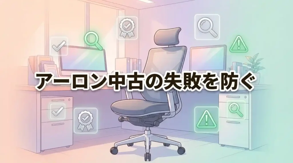 【結論】アーロンチェア中古で失敗しにくい買い方3ステップ！チェックしたい5項目を解説