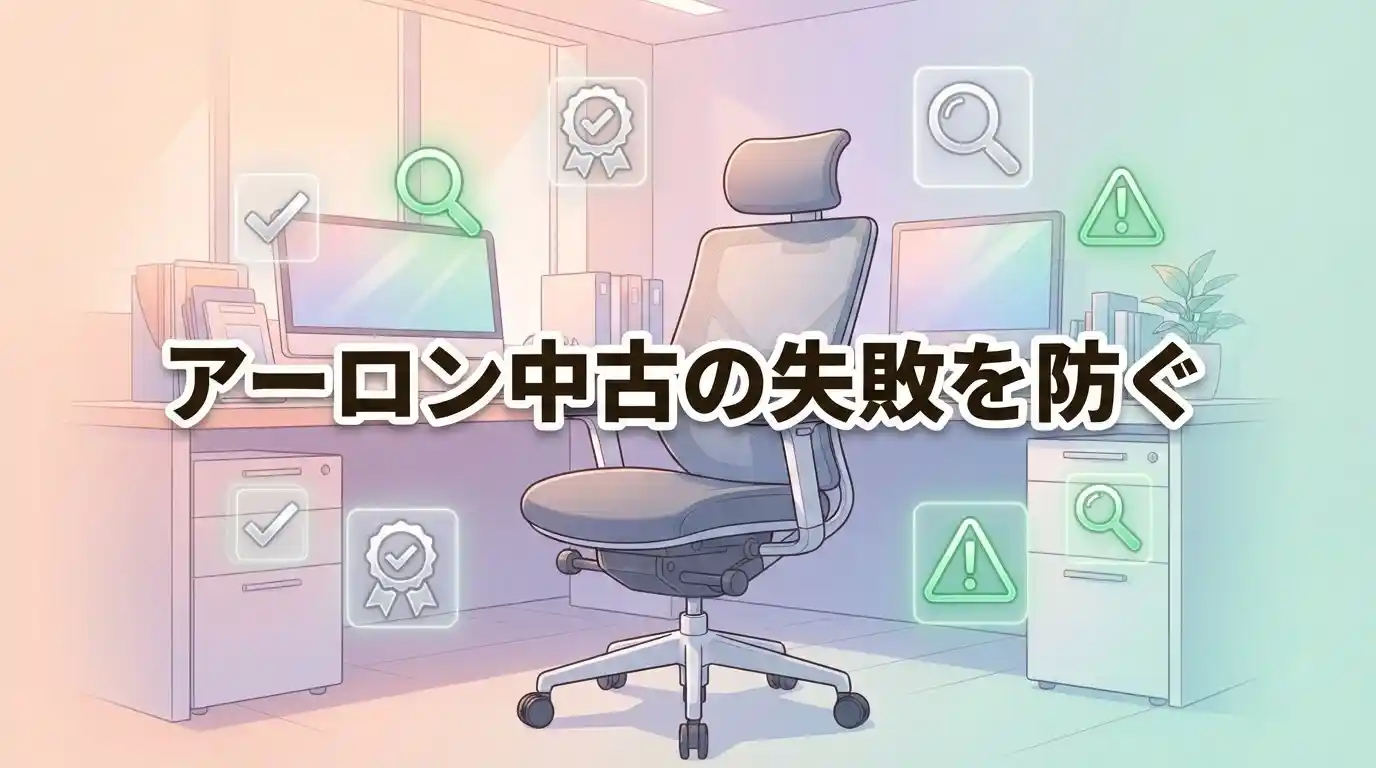 【結論】アーロンチェア中古で失敗しにくい買い方3ステップ！チェックしたい5項目を解説
