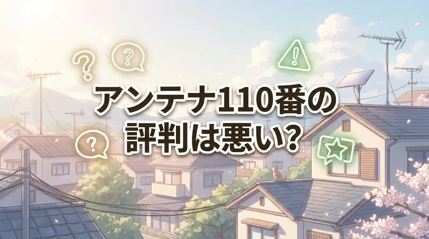 【口コミ検証】アンテナ110番の評判は本当に悪い？メリット・デメリットを徹底解説